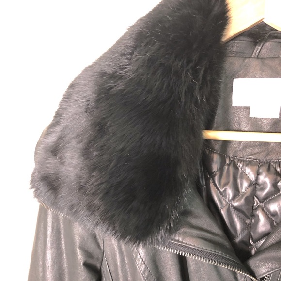 Michael Kors Leather and Rabbit Fur Jacket - Picture 7 of 16